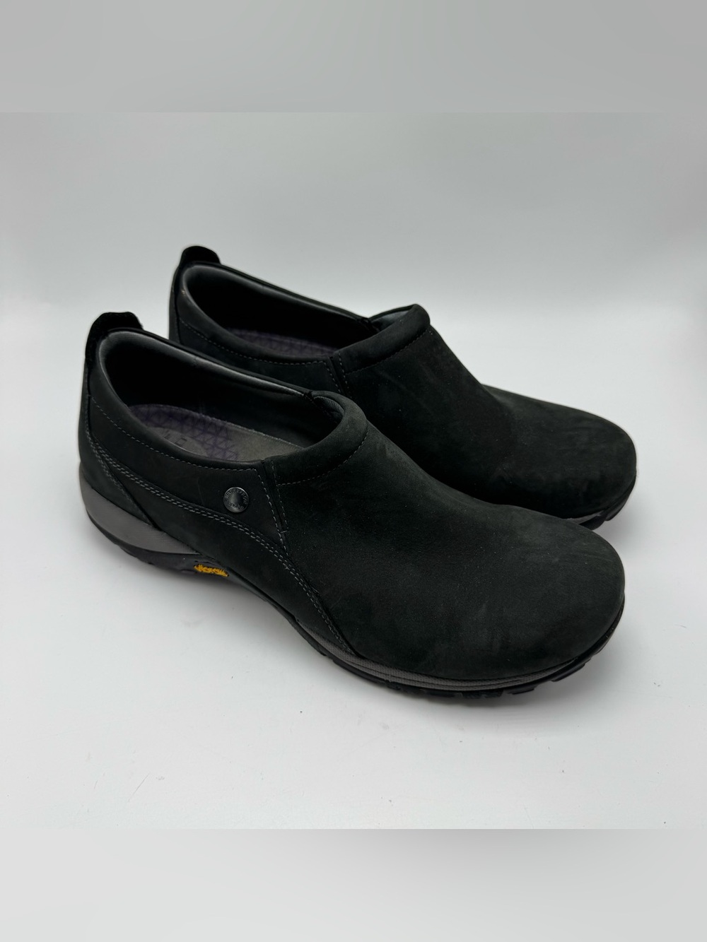 Dansko Patti Black Nubuck Waterproof Slip On Vibram Shoes EU 42 US 11.5-12